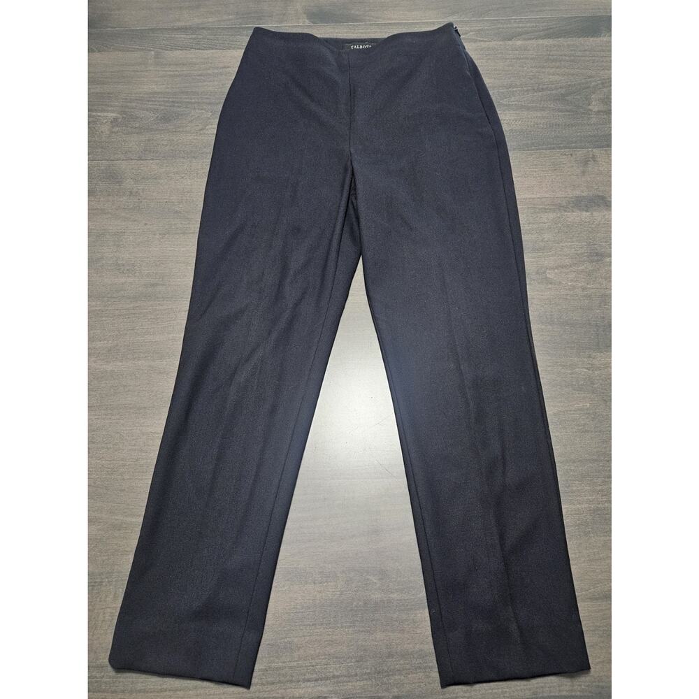 Talbots Women’s Pants Black Sz 4P Hollywood Career Pant Mid Rise Polyester Blend